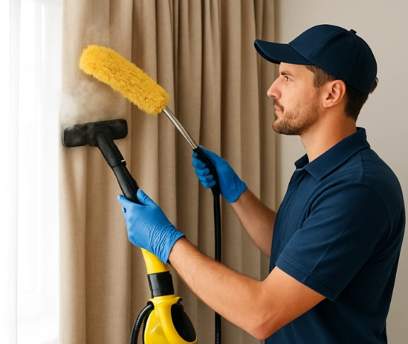 Trusted residential curtain cleaning technician Matty Curtain Cleaning marcus-beach QLD