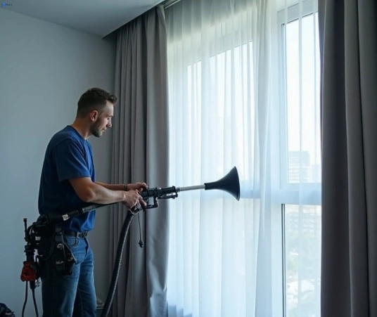 Professional commercial curtain cleaning process equipment Matty Curtain Cleaning marcus-beach