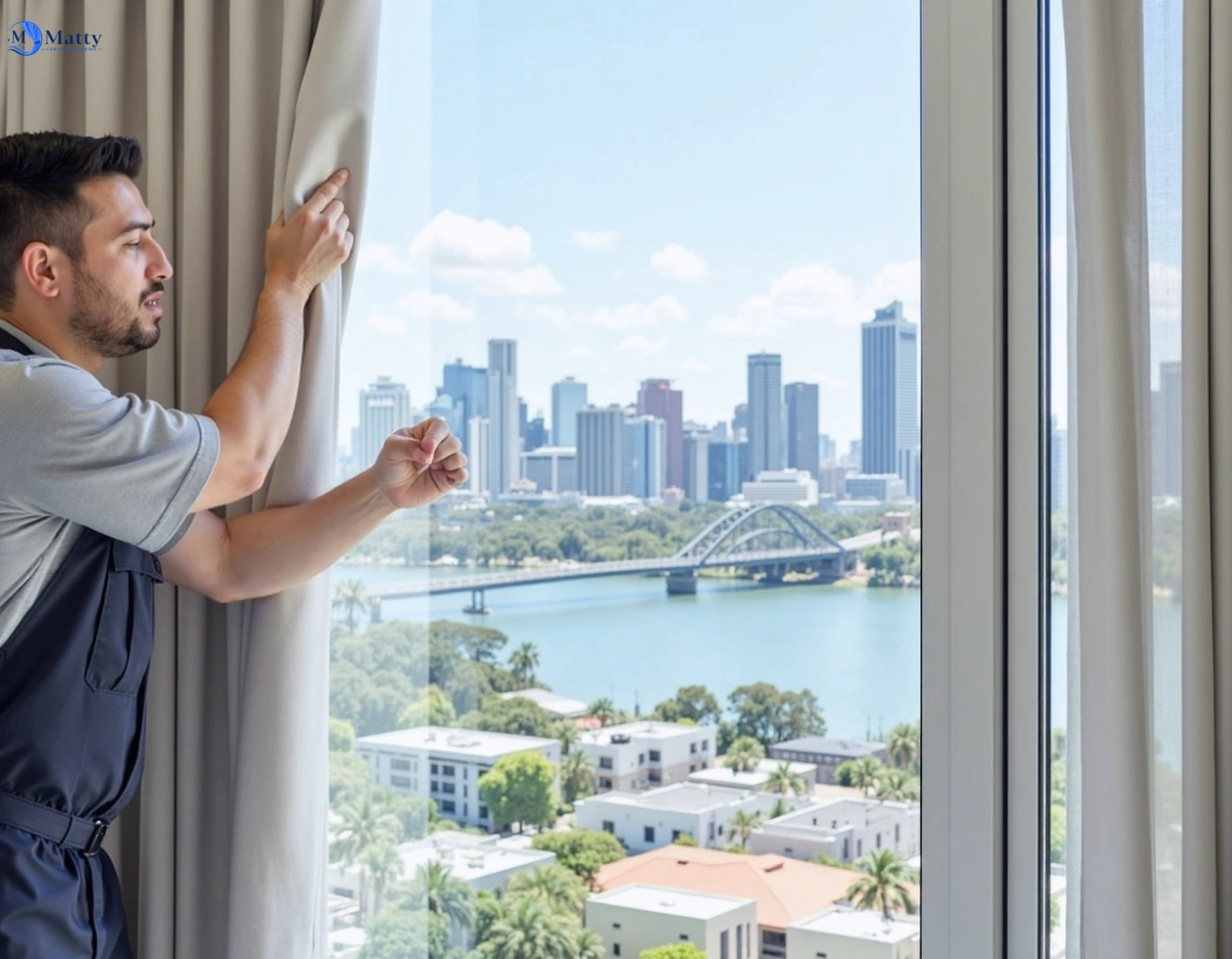 Professional curtain steam cleaning service marcus-beach QLD by Matty Curtain Cleaning